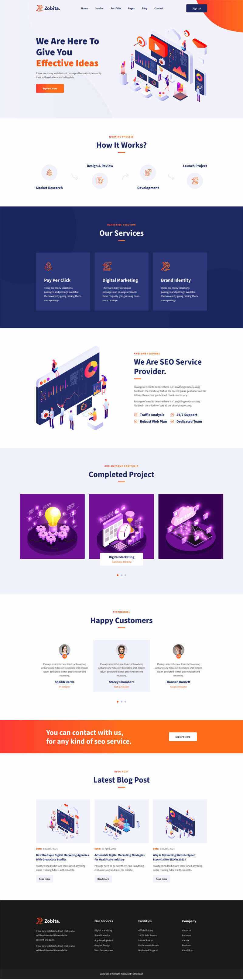 响应式数字营销网络公司HTML模板 - 创梦DreamCreation知识站