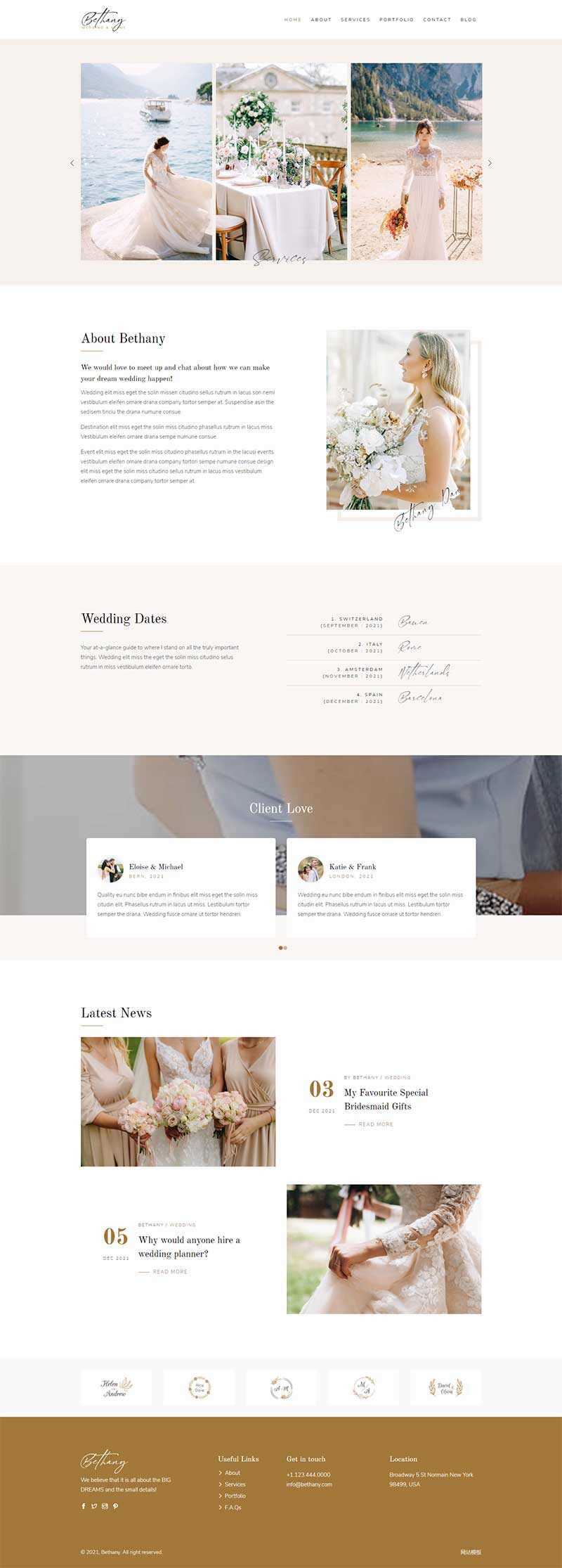 bootstrap响应式婚礼活动策划公司网页模板 - 创梦DreamCreation知识站