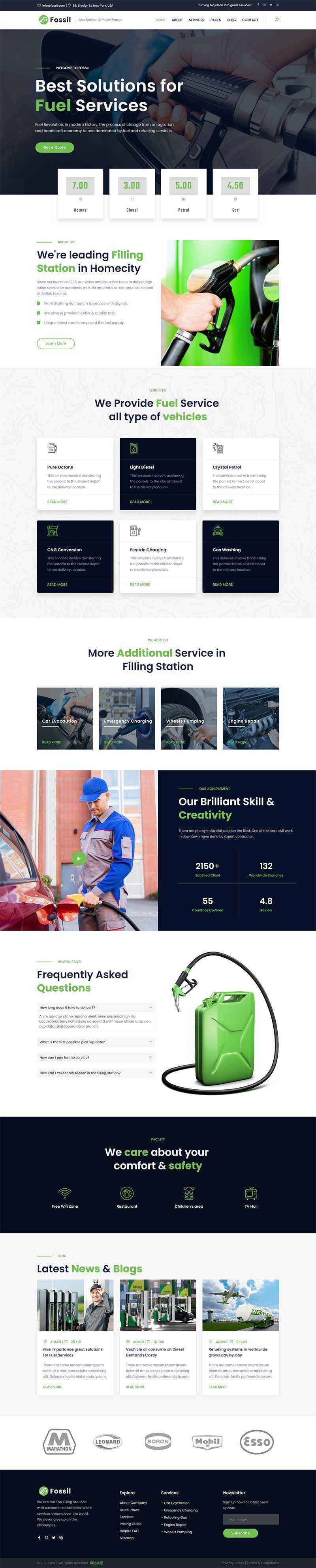 Bootstrap响应式加油燃料环保企业官网HTML模板 - 创梦DreamCreation知识站