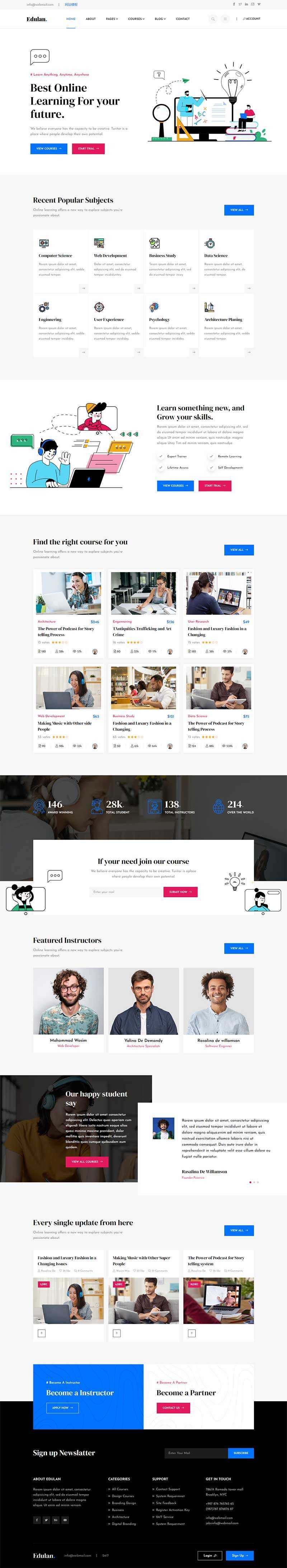 多功能响应式课程教育行业网页模板 - 创梦DreamCreation知识站