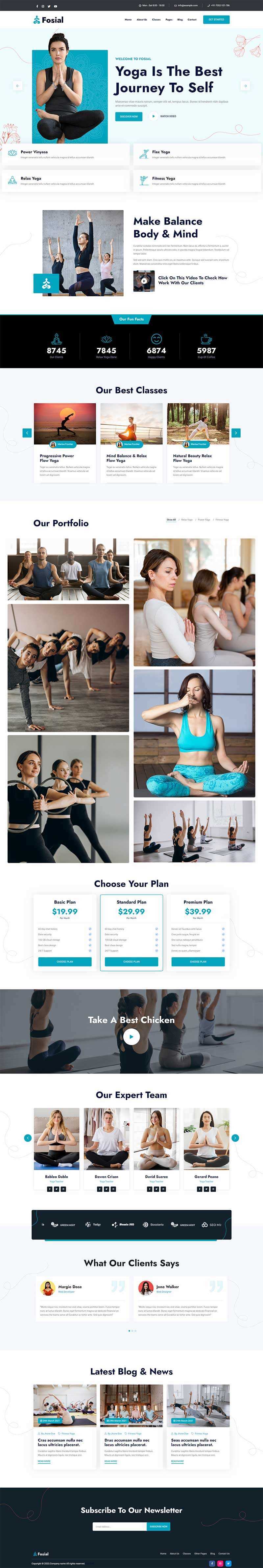 瑜伽培训机构HTML5网站模板 - 创梦DreamCreation知识站