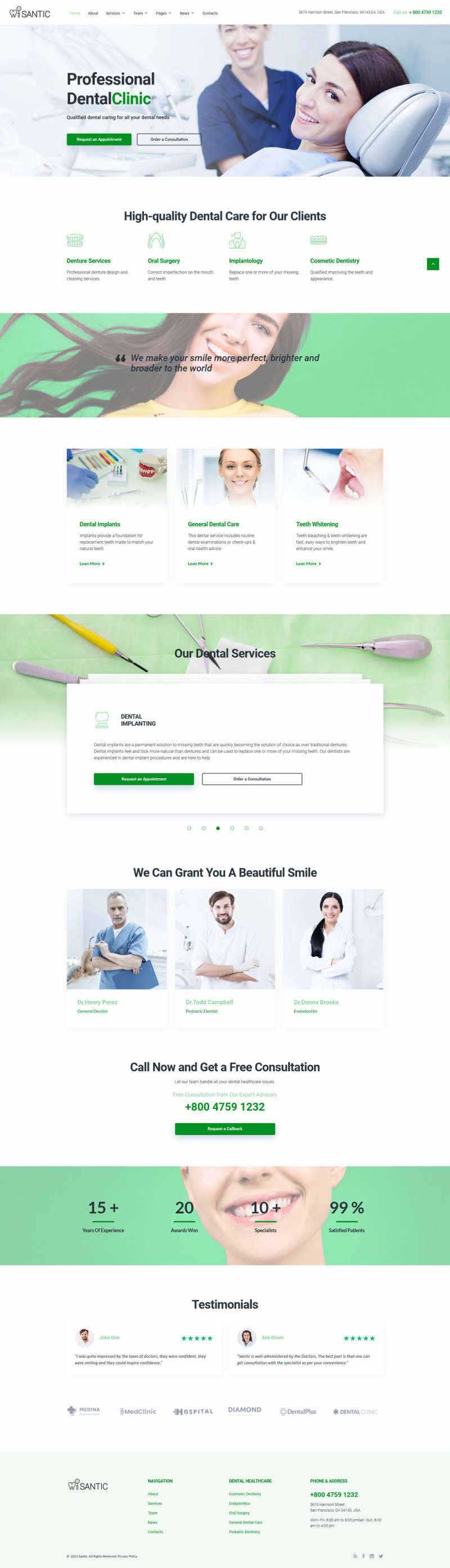 bootstrap牙科整形医院官网HTML5模板 - 创梦DreamCreation知识站