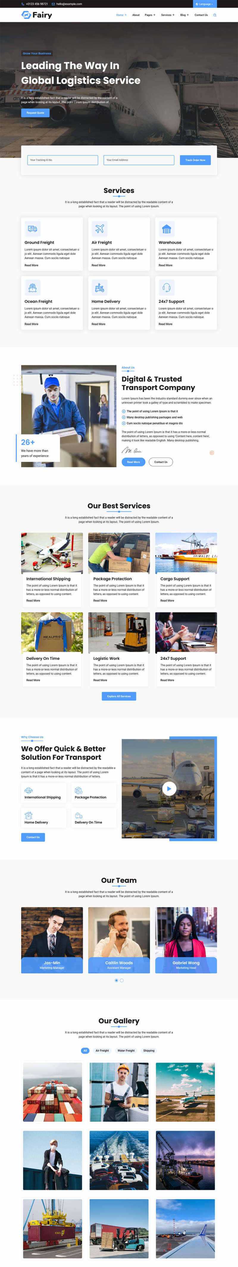 bootstrap响应式多功能的物流快递公司HTML模板 - 创梦DreamCreation知识站