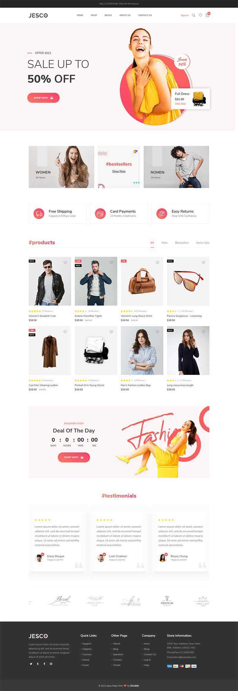 响应式时尚服装配饰商城HTML模板 - 创梦DreamCreation知识站