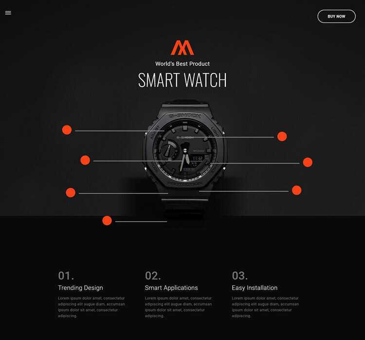 时尚腕表产品介绍html5模板 - 创梦DreamCreation知识站