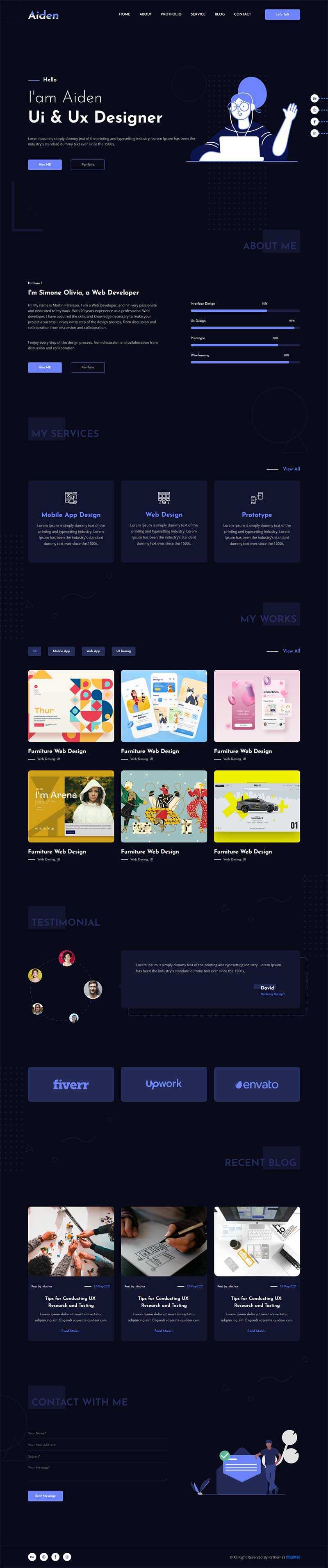 创意的个人作品主题html模板 - 创梦DreamCreation知识站