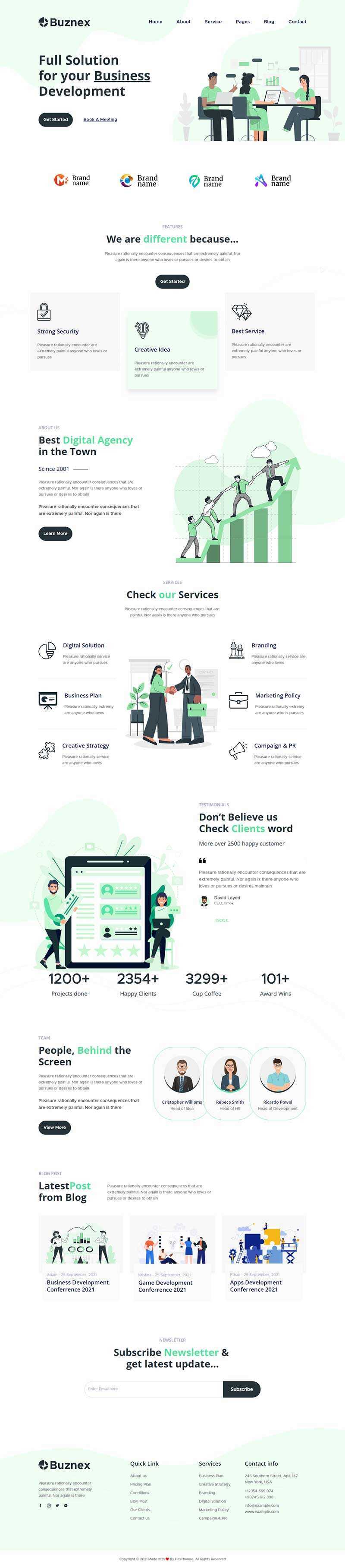 通用的公司业务产品展示响应式html模板 - 创梦DreamCreation知识站