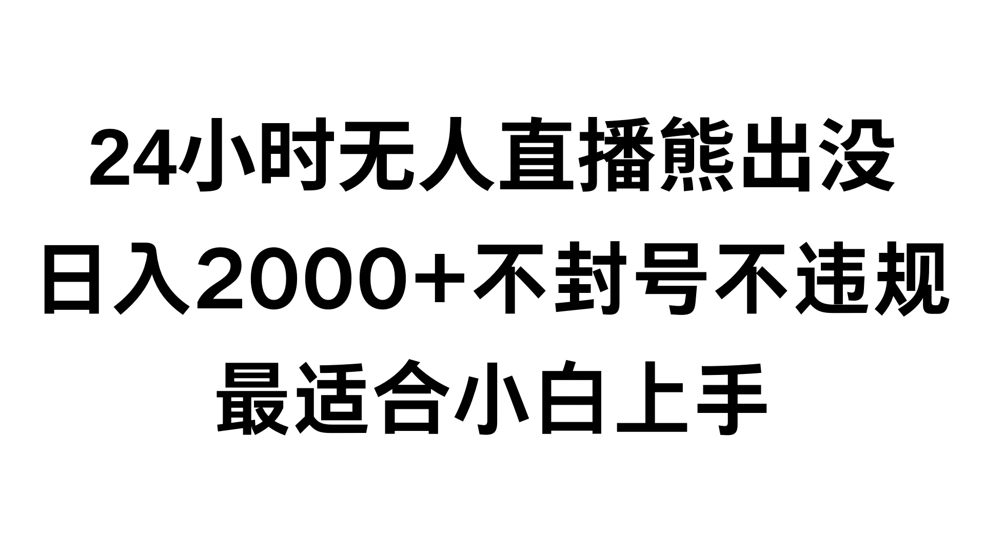 快手24小时无人直播熊出没，不封直播间，不违规，日入2000+，最适合小白上手，保姆式教学 - 创梦DreamCreation知识站