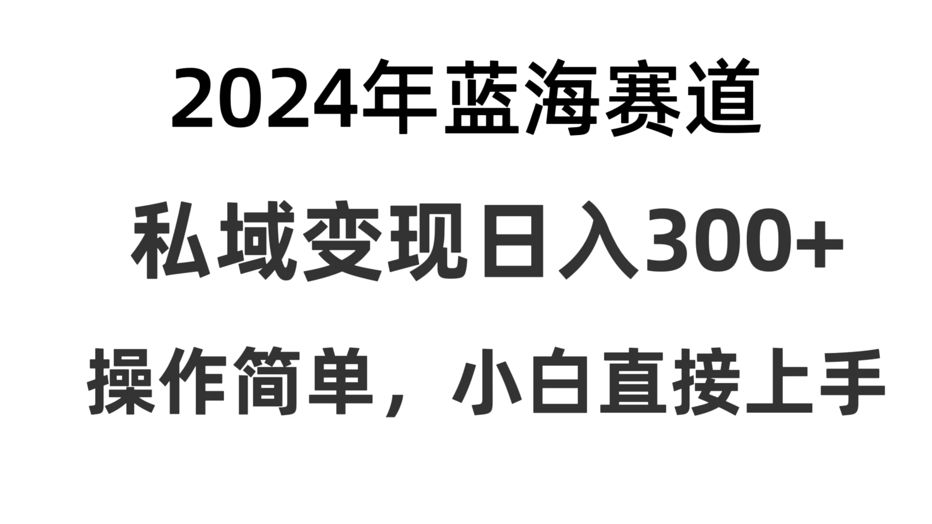 2024抖音蓝海赛道，私域变现日入300+，操作简单，每年只需一小时，纯小白可直接上手 - 创梦DreamCreation知识站
