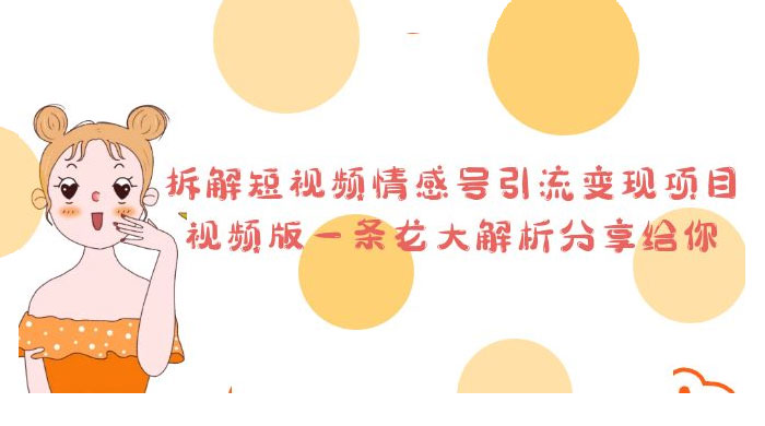 拆解短视频情感号引流变现项目：视频版一条龙大解析分享给你 - 创梦DreamCreation知识站