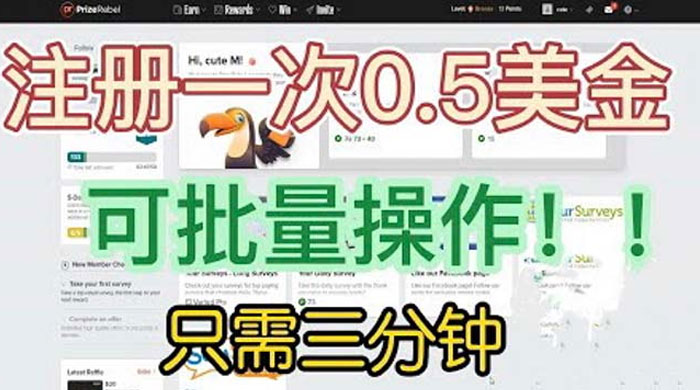 国外注册一次 0.5 美金项目：只需三分钟无脑操作、小白工作室福利 - 创梦DreamCreation知识站