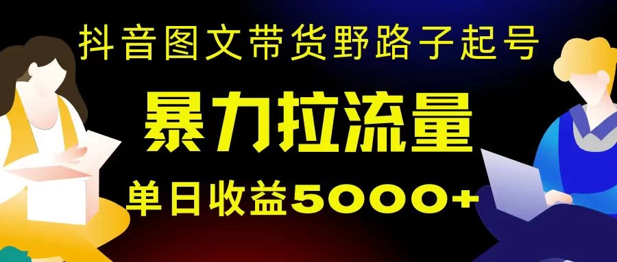 抖音图文带货暴力起号，单日收益 5000+，野路子玩法，简单易上手，一部手机即可 - 创梦DreamCreation知识站