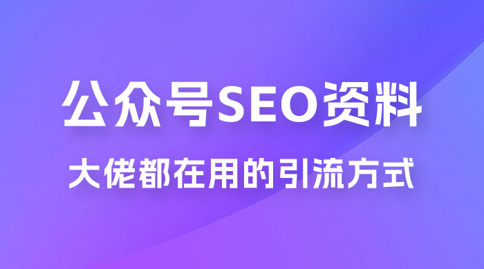 公众号 SEO 虚拟资料，操作简单，日入 500+，可批量操作 - 创梦DreamCreation知识站