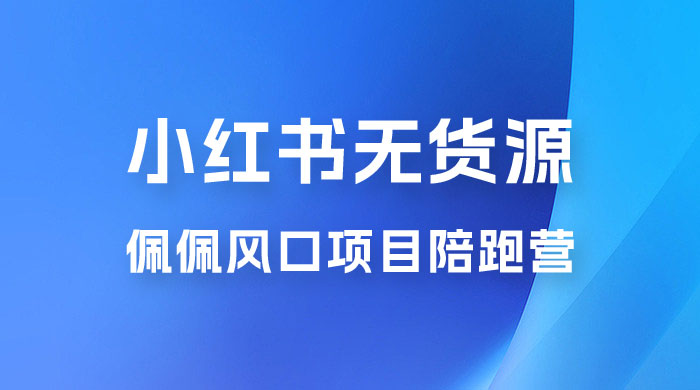 佩佩 · 小红书无货源风口项目陪跑营：不用拍摄、不用露脸、不用买产品、不用营业执照、一部手机即可开店 - 创梦DreamCreation知识站