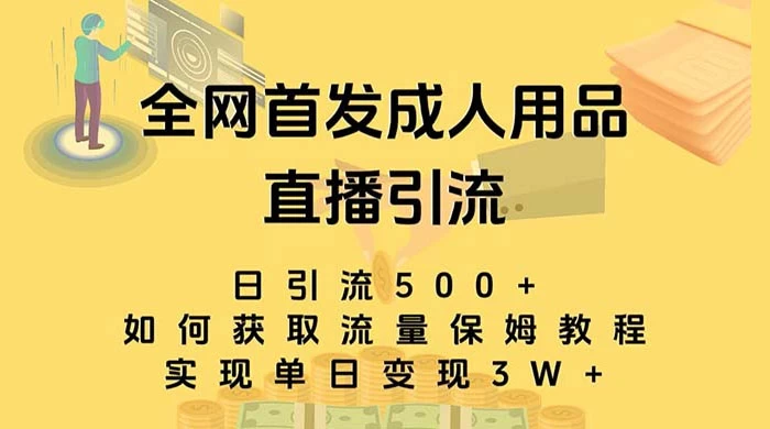 成人用品直播引流获客暴力玩法，单日引流500+，变现 3w+，保姆级教程 - 创梦DreamCreation知识站