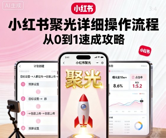 小红书聚光详细操作流程，小红书聚光从0到1速成攻略 - 创梦DreamCreation知识站