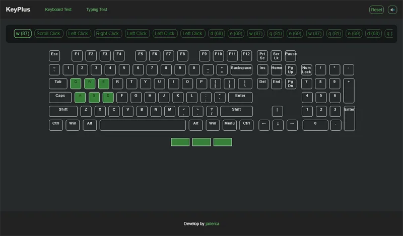 HTML键盘鼠标按键检测测试工具网页源码 - 创梦DreamCreation知识站