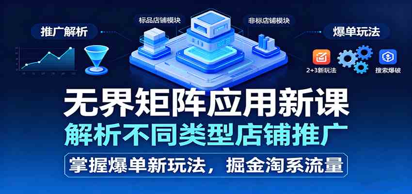 无界矩阵应用新课，解析不同类型店铺推广，掌握爆单新玩法，掘金淘系流量 - 创梦DreamCreation知识站