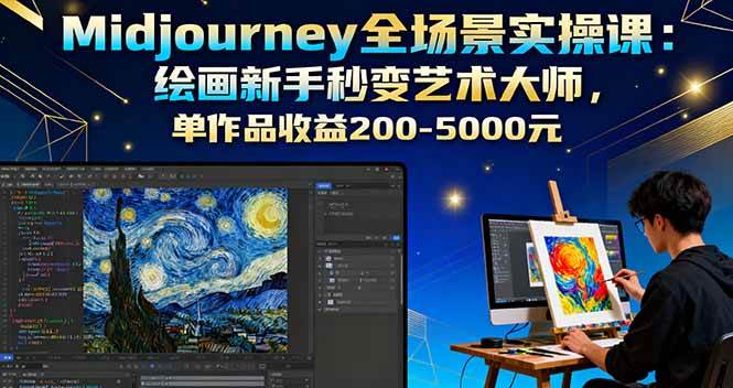 （16125期）Midjourney全场景实操课：绘画新手秒变艺术大师，单作品收益200-5000元 - 创梦DreamCreation知识站