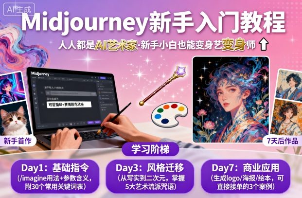 midjourney新手入门教程：人人都是AI艺术家，新手小白也能变身艺术大师 - 创梦DreamCreation知识站