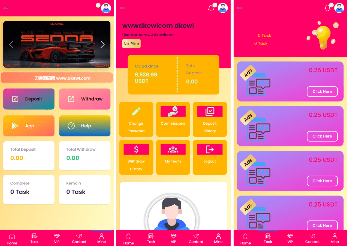 SENNA海外广告奖励投资理财源码/附详细教程 - 创梦DreamCreation知识站